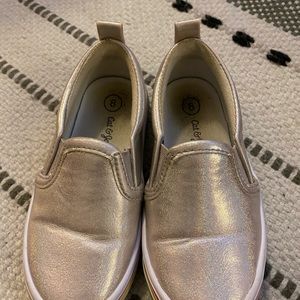 Cat & Jack gold toddler size (8) slip on tennis shoe.